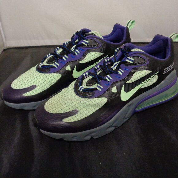 Brand New Men\'s Nike Air270 React Shoes. Size 10.5, Black/Green/Purple.  F53 main image 4